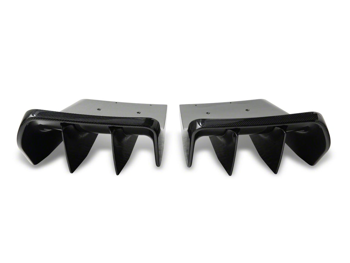 Add On Rear Bumper Diffuser; Carbon Fiber (14-19 Corvette C7)