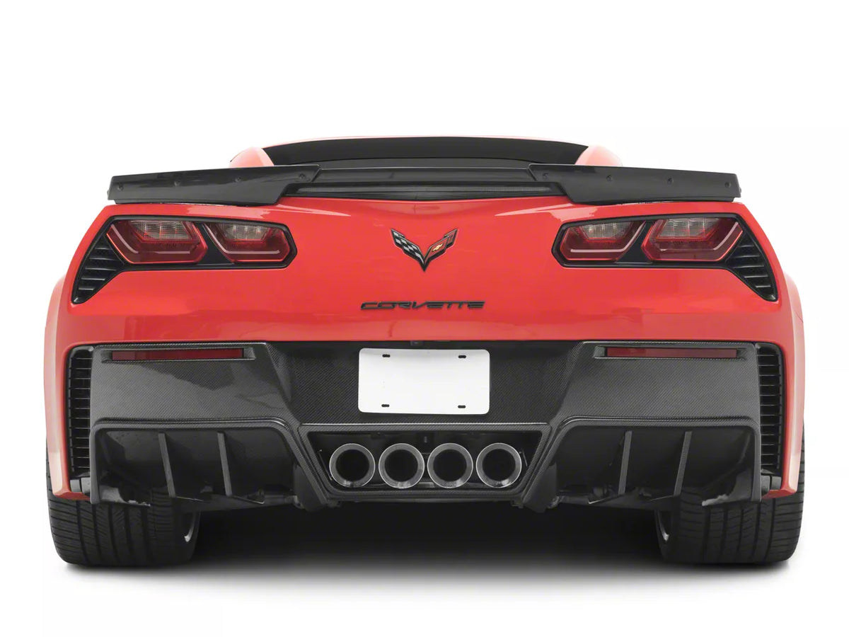 GM Factory Package Rear Bumper Diffuser; Carbon Fiber (14-19 Corvette C7)