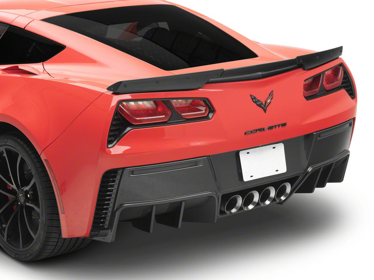 GM Factory Package Rear Bumper Diffuser; Carbon Fiber (14-19 Corvette C7)