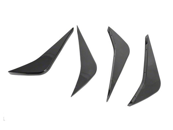 Rear Bumper Diffuser Fins; Carbon Flash Metallic (14-19 Corvette C7, Excluding ZR1)