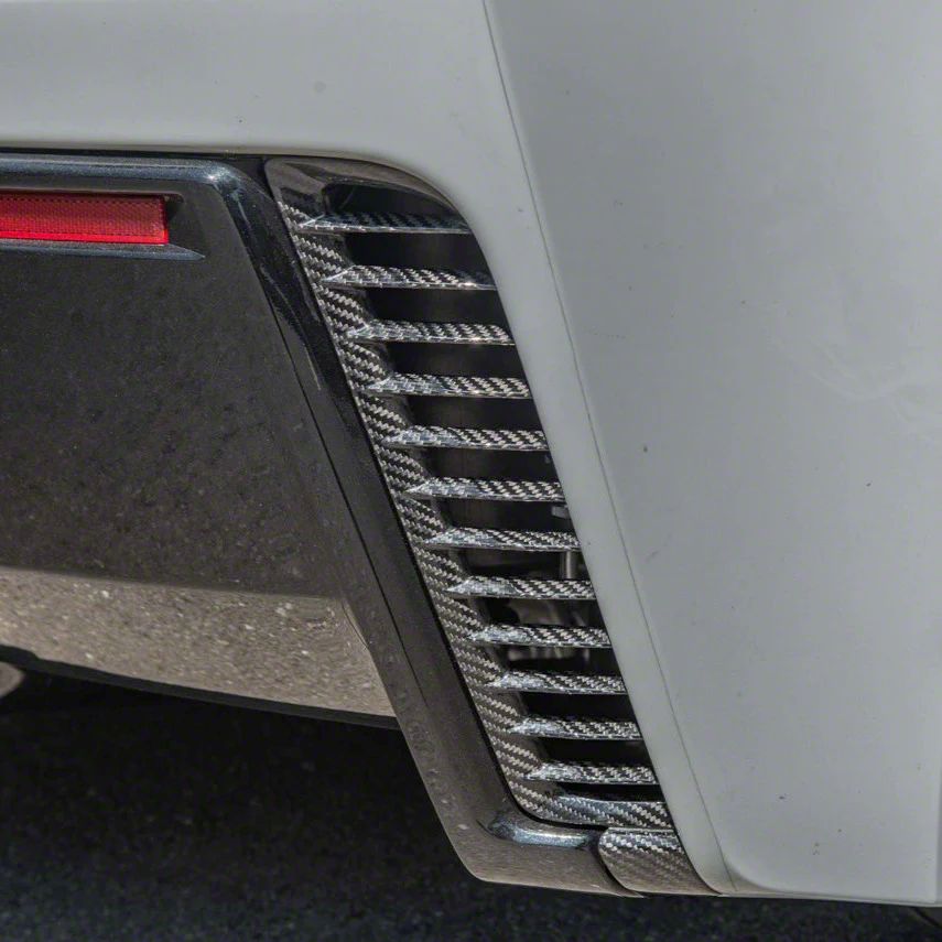 Replacement Rear Diffuser Vent; Carbon Fiber (14-19 Corvette C7 Grand Sport, Z06)