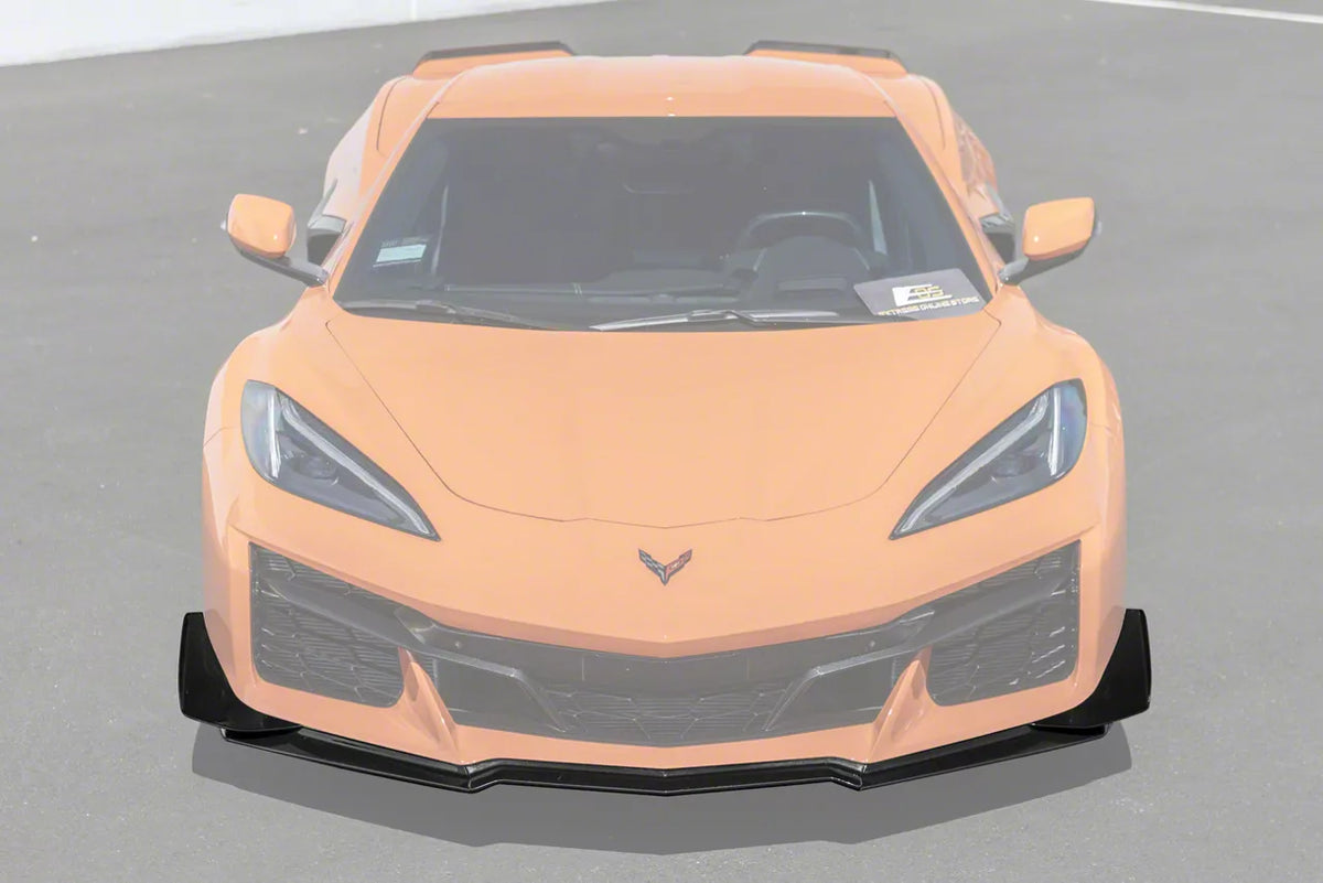 Z07 Performance Package Front Splitter Lip and Canards; Carbon Flash Metallic (23-26 Corvette C8 Z06 w/ Z07 Package)