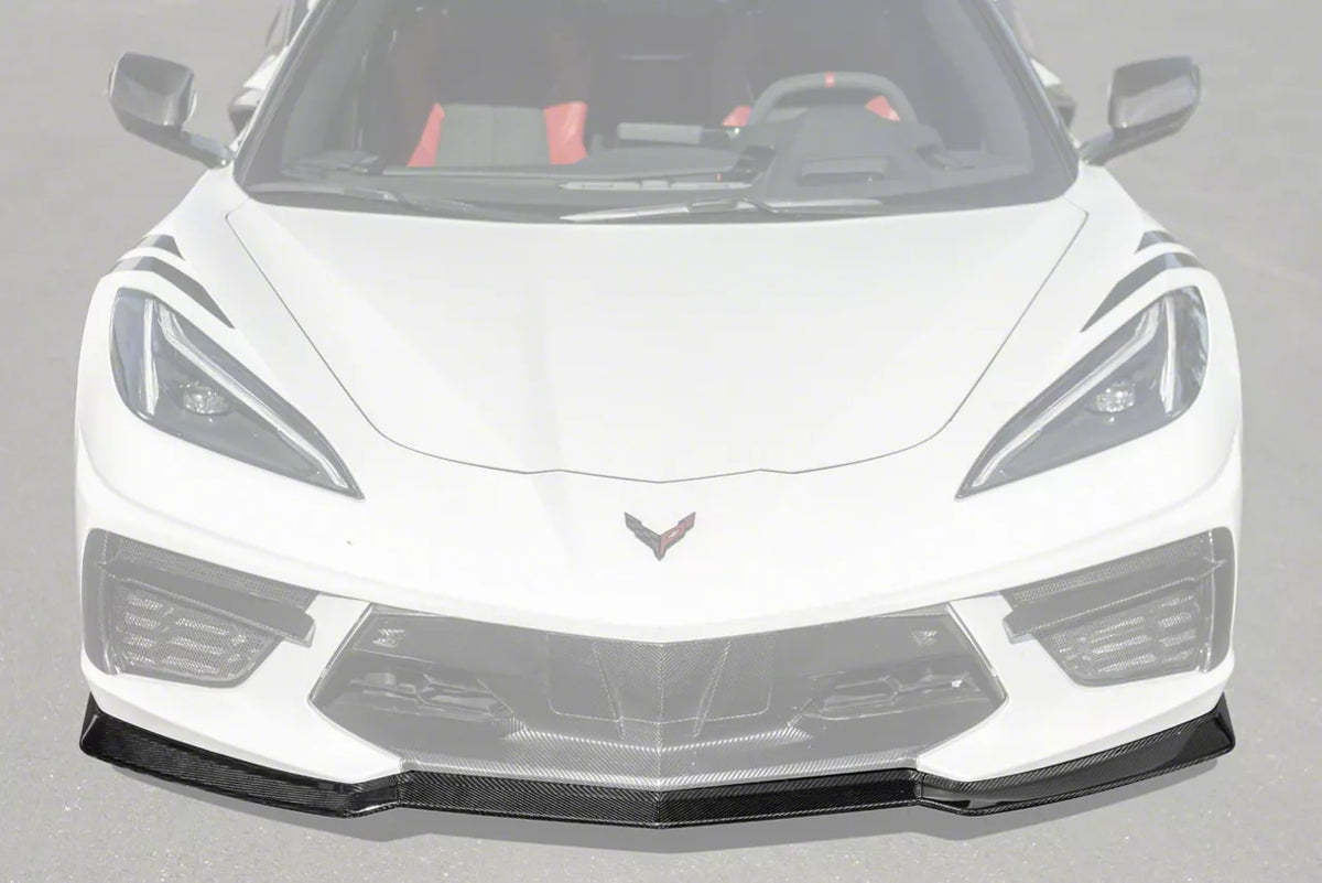 Z07 Performance Package Front Splitter Lip; Carbon Fiber (20-26 Corvette C8 Stingray)