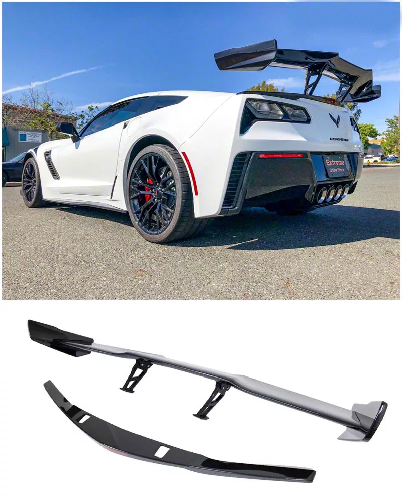 ZR1 ZTK Conversion Package High Rear Spoiler; Carbon Flash Metallic (14-19 Corvette C7 Stingray)