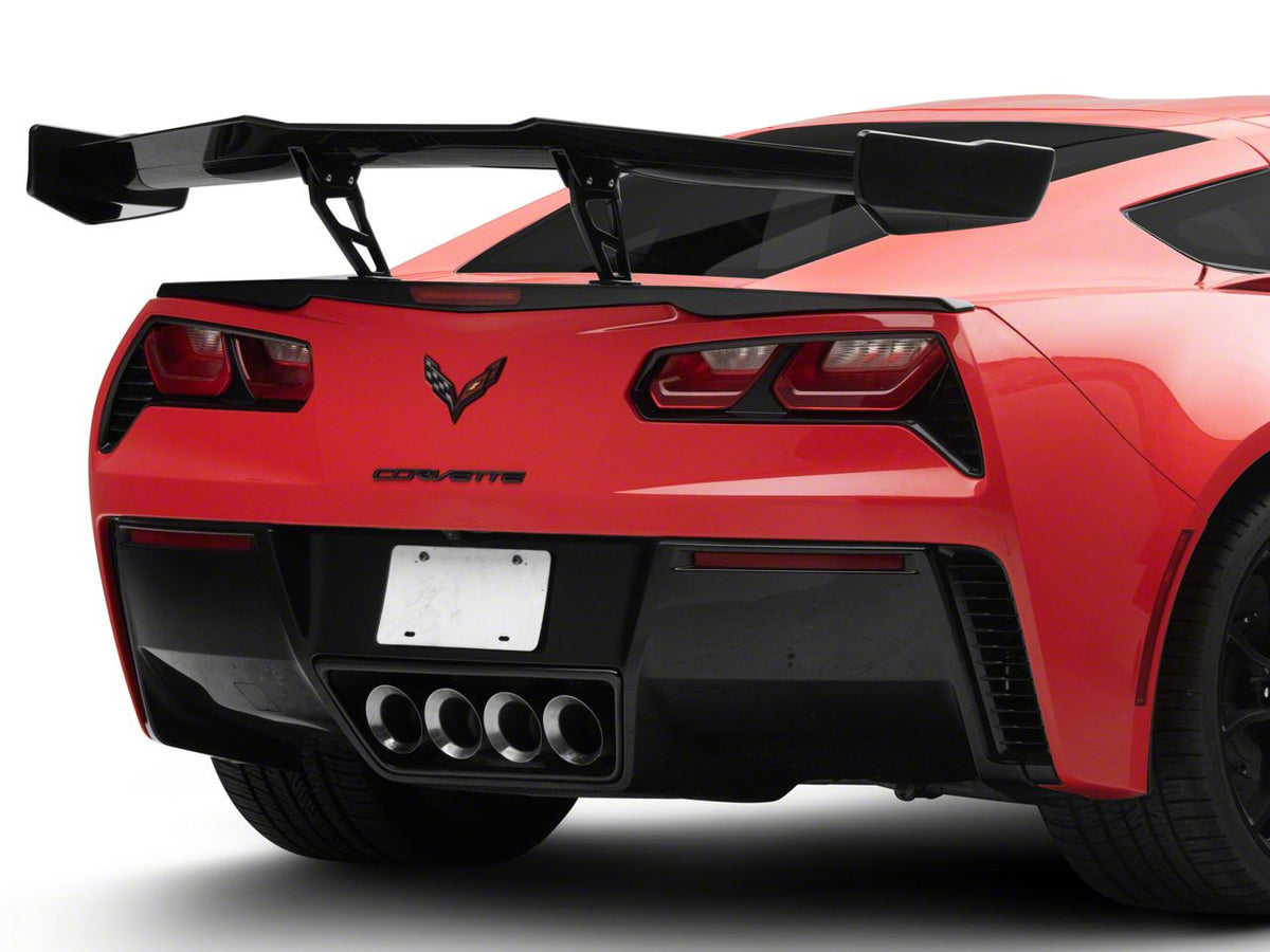 ZR1 ZTK Conversion Package High Rear Spoiler; Carbon Flash Metallic (14-19 Corvette C7 Grand Sport, Z06)