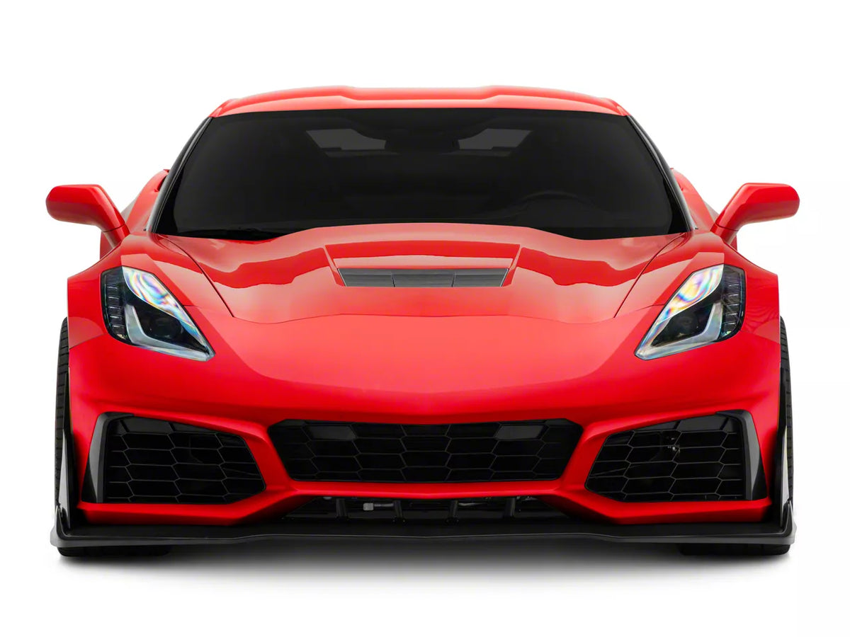 ZR1 Style Conversion Front Bumper; Unpainted (14-19 Corvette C7, Excluding ZR1)