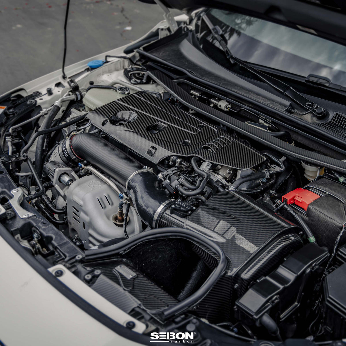 Carbon Fiber Engine Cover for 2017-2025 Honda Civic Type R