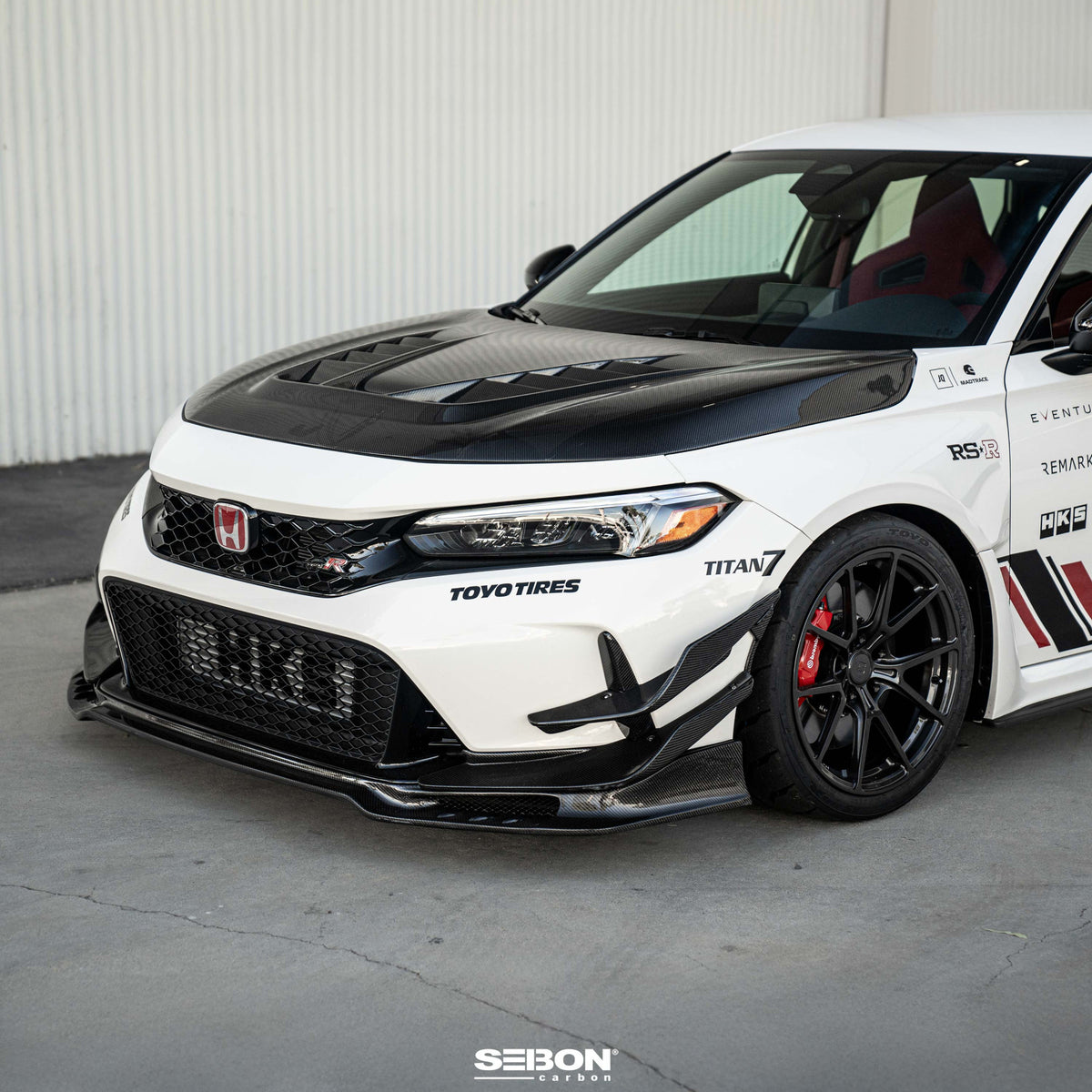 Carbon fiber Front Bumper Canards for 2023-2026 Honda Civic Type R
