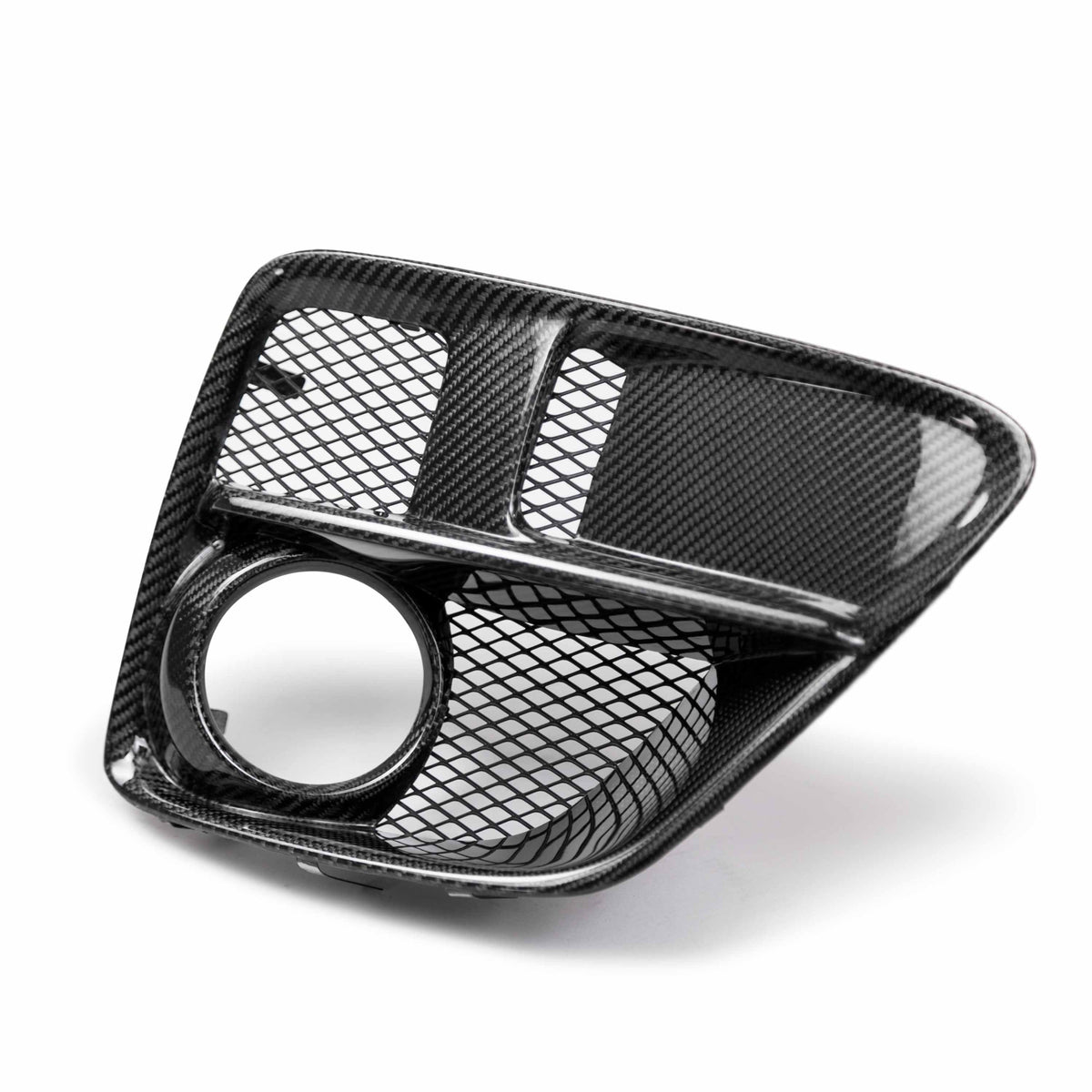 Carbon fiber fog light surround for 2015-2017 Subaru WRX / STi