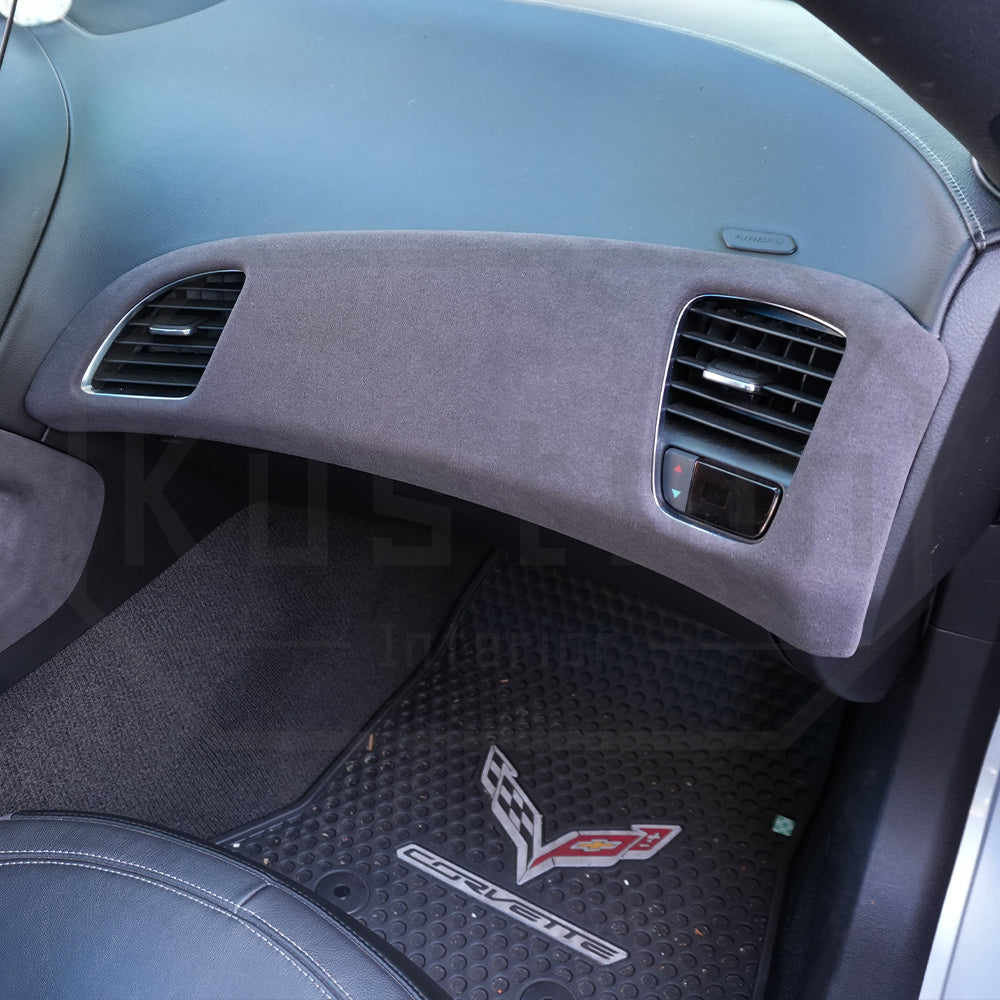 Corvette C7 Suede Leather Passenger Dashboard Air Vent Panel Trim