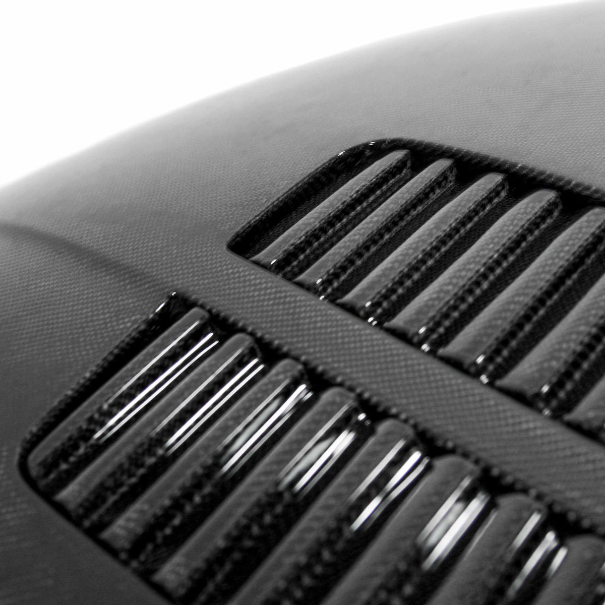 GTR-Style Carbon Fiber hood for 2007-2010 BMW E92 Coupe, pre LCI (Louvers are cosmetic - they do NOT vent air)