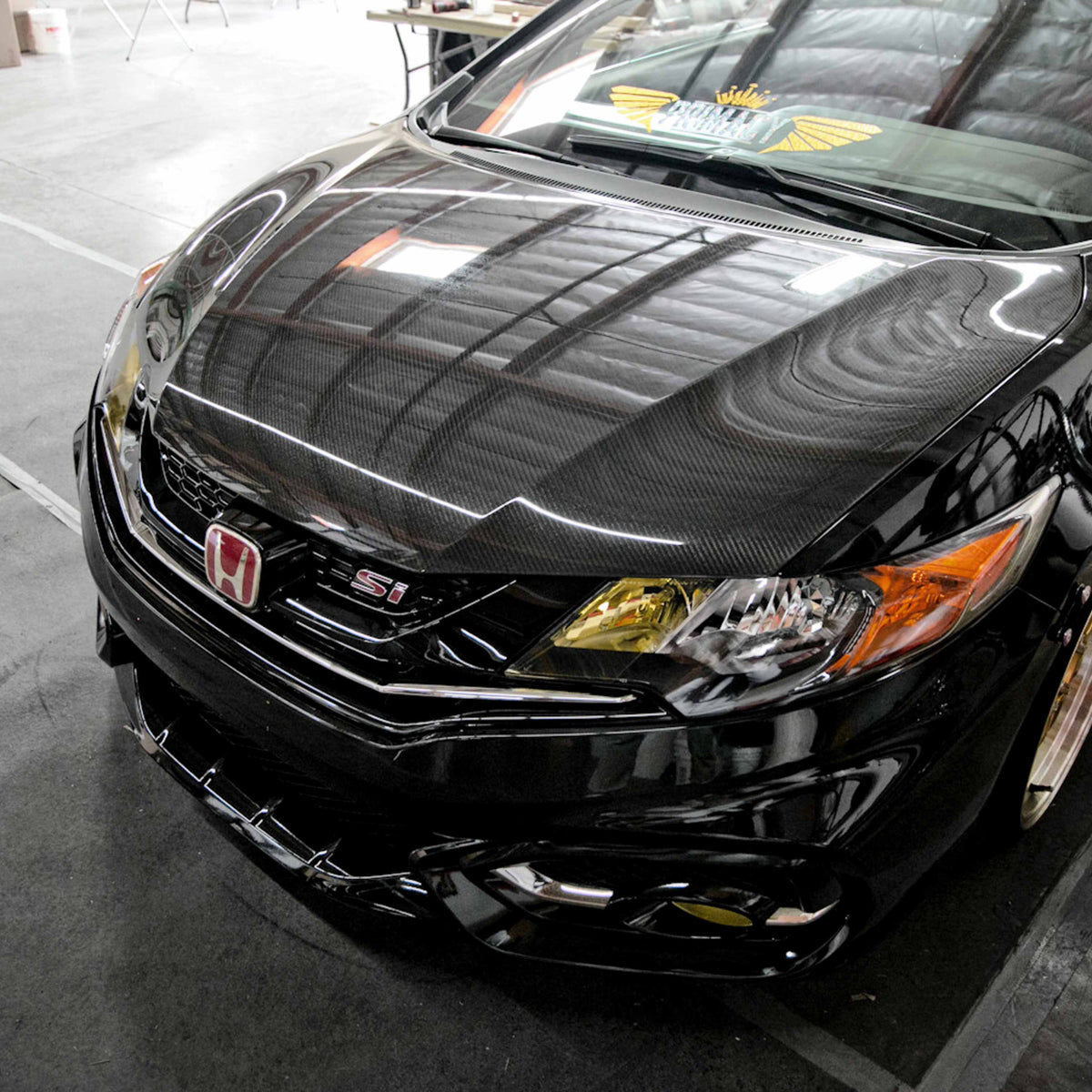 OEM-Style Carbon Fiber hood for 2014-2015 Honda Civic Coupe