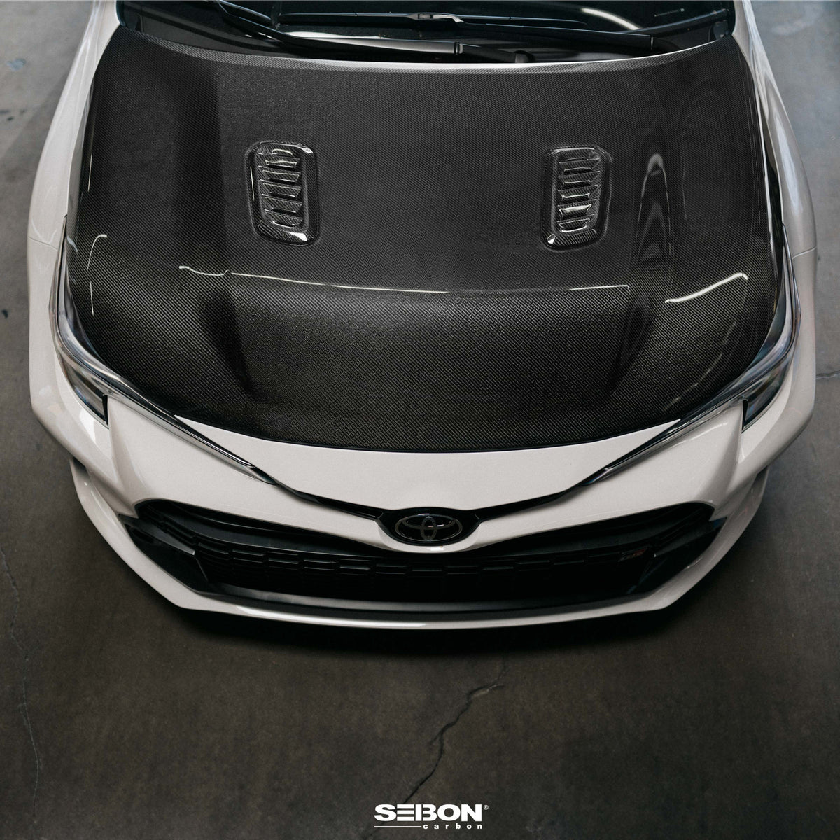 OEM-style Double-Sided carbon fiber hood for 2023-2026 Toyota GR Corolla