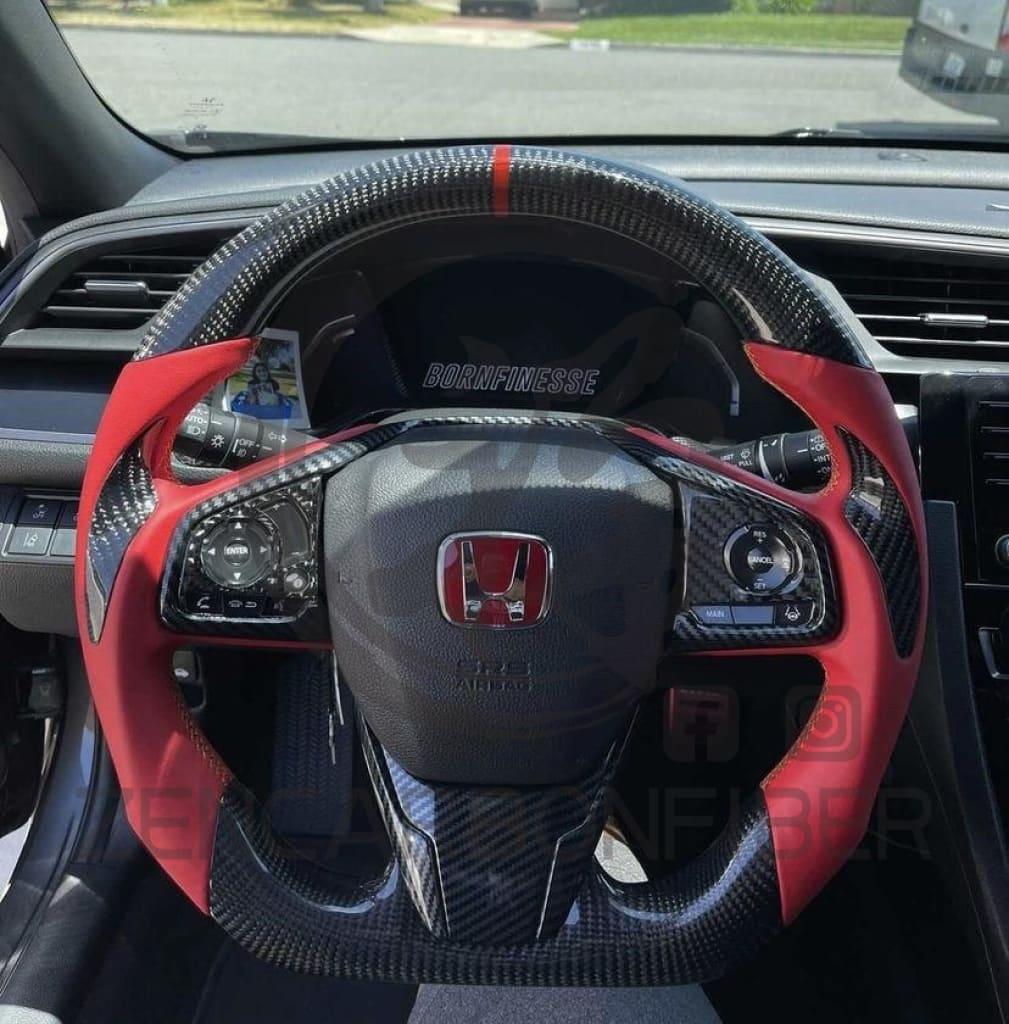 2016-2021 10th Gen Honda Civic Carbon Fiber Steering Wheel