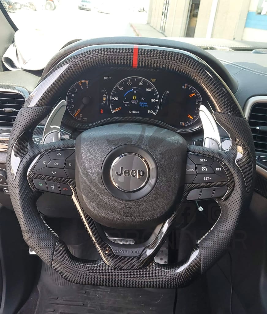 2014-2022 Jeep WK2 Grand Cherokee/Cherokee (non-SRT) Carbon Fiber Steering Wheel