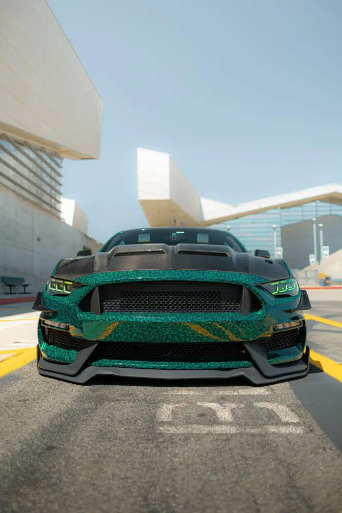 2015–2023 Ford Mustang S550 GT3-Style Dual-Vent Hood — Carbon Fiber