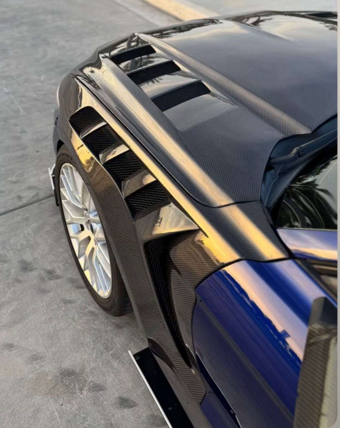 2015–2017 Ford Mustang S550 GTD-Style Fenders — Carbon Fiber (Pair)