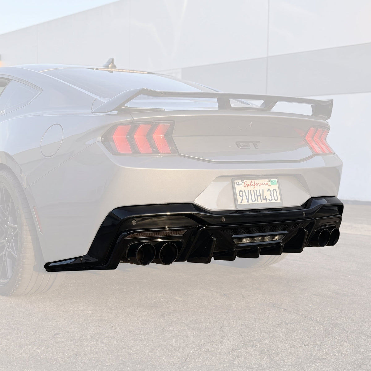 2024–2026 Ford Mustang S650 V1 Rear Diffuser — Gloss Black