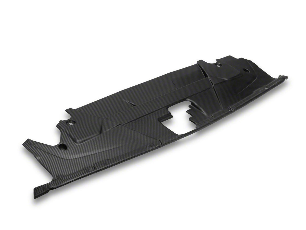 MMD Radiator Cover; Matte Carbon Fiber (24-26 Mustang)