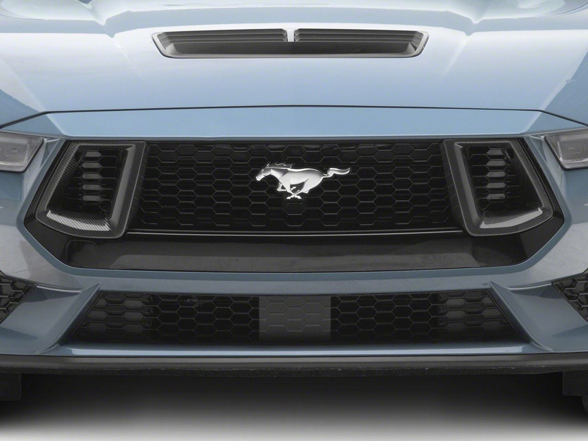 MMD Upper Grille Vent Trim; Carbon Fiber (24-26 Mustang GT)