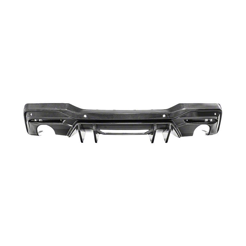 EOS Performance Version 2 Package Dual Exhaust Rear Diffuser; Carbon Fiber (24-26 Mustang GT, EcoBoost)