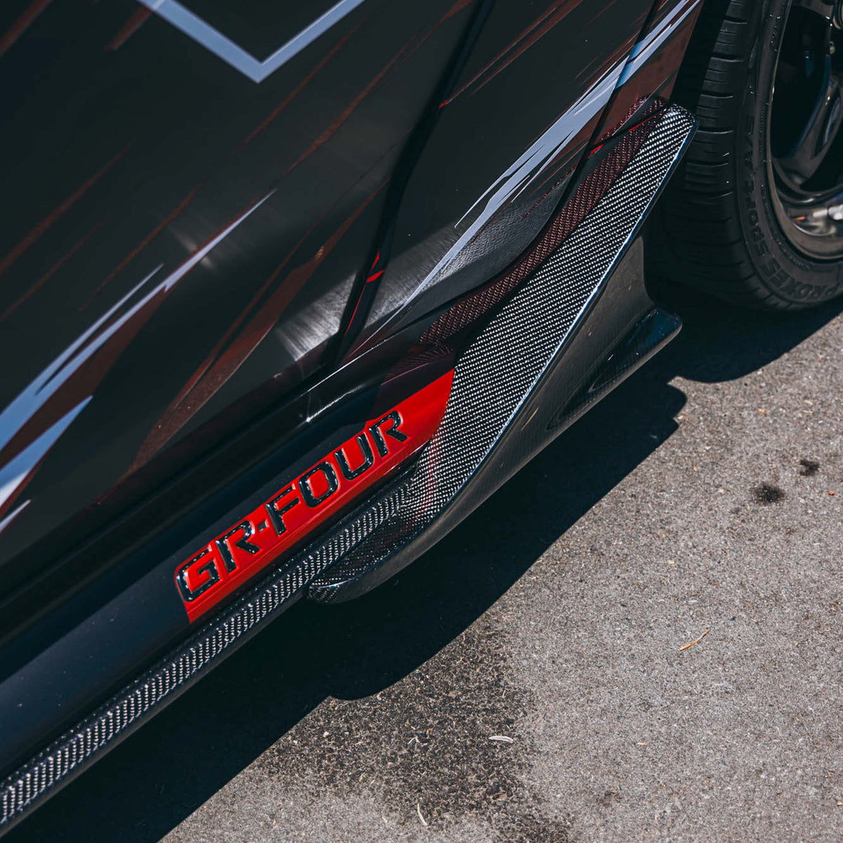 MB-Style Carbon Fiber Side skirts Extension for 2023-2026 Toyota GR Corolla (Rear)