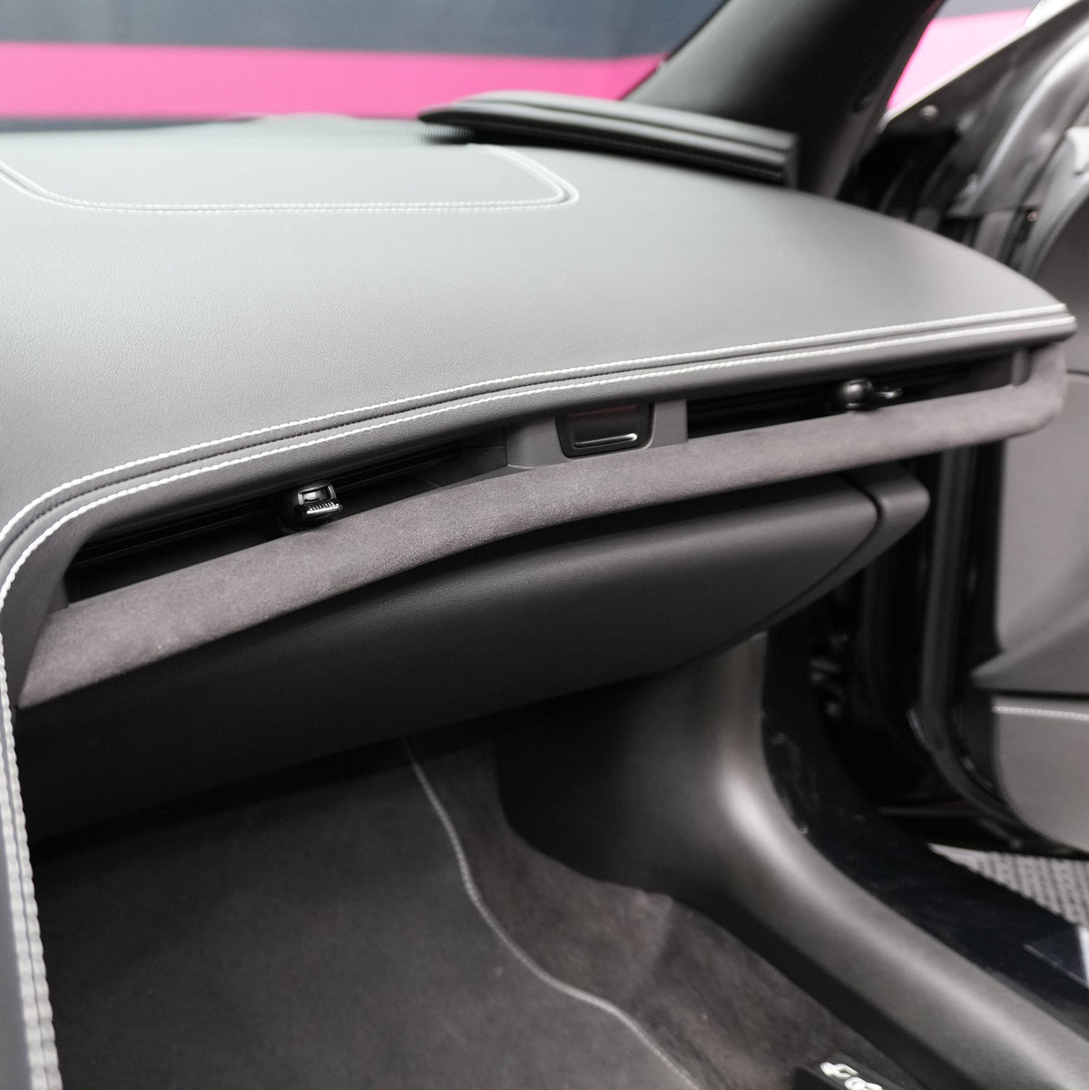 Corvette C8 Suede Leather Dash Air Vent Trim