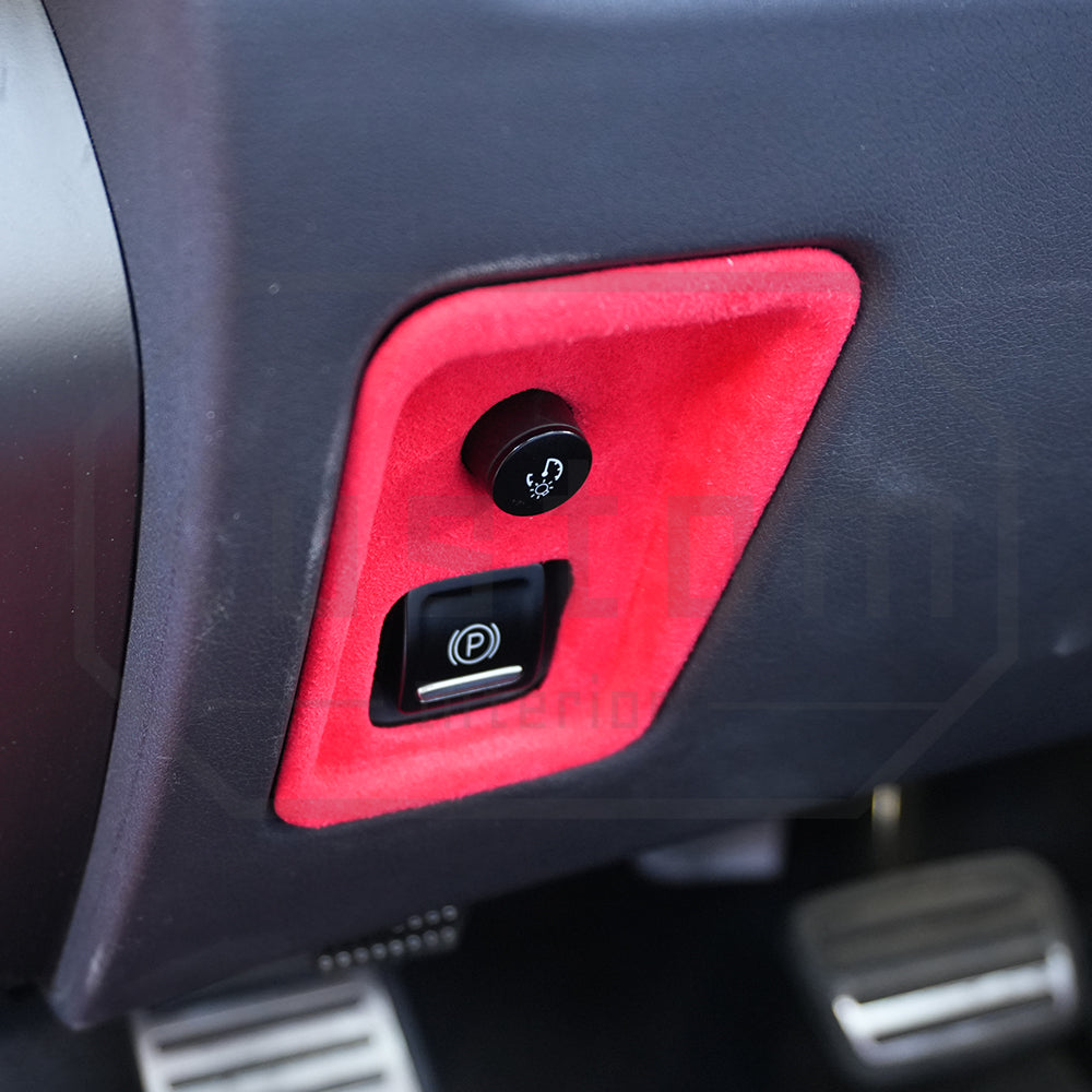 Corvette C8 Suede Leather Left Side Card Slot & Hand Brake Switch Trim Cover