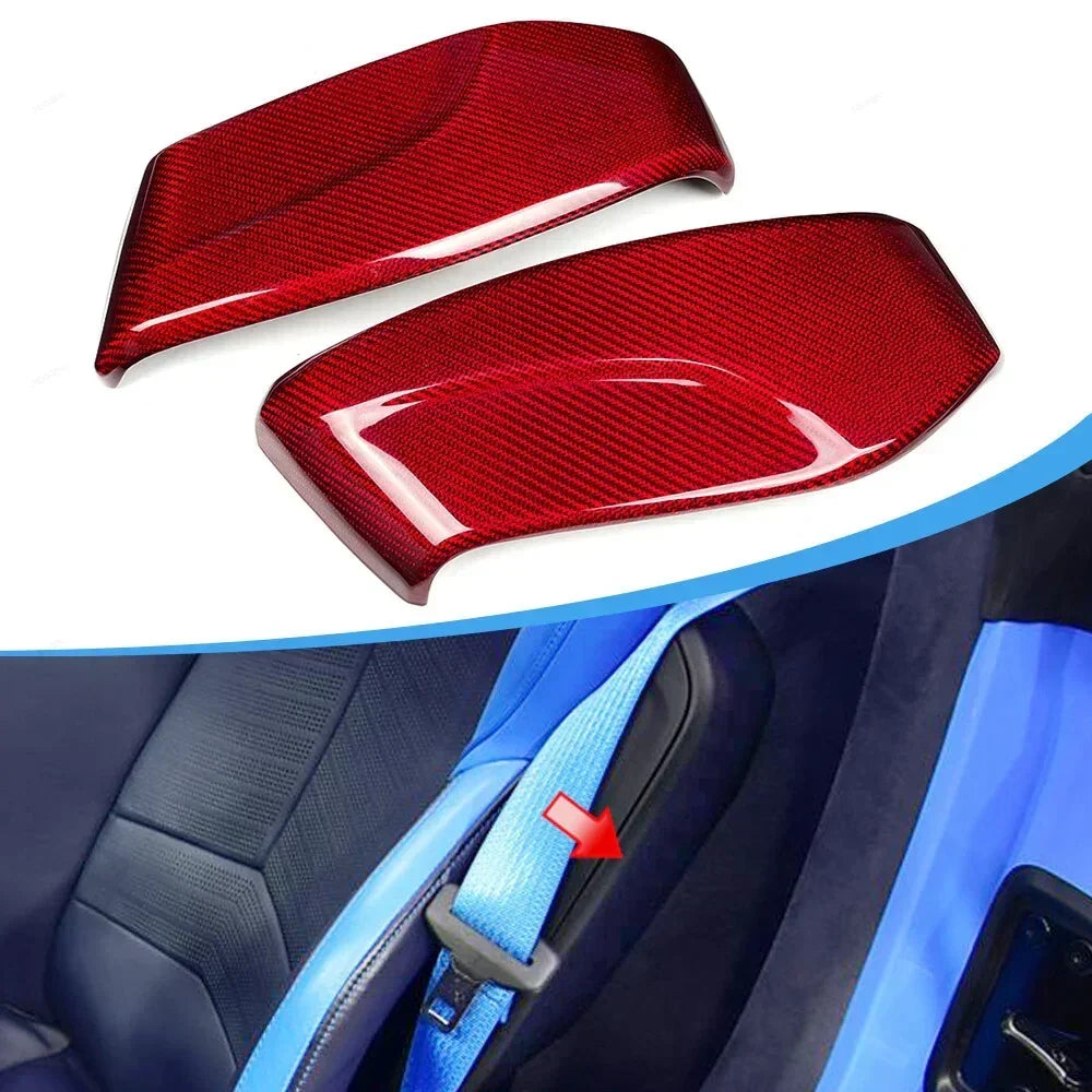 Real Carbon Fiber Interior Seat Side Panel Trim for Corvette C8 (2020–2027 Stingray, Z51, Z06)