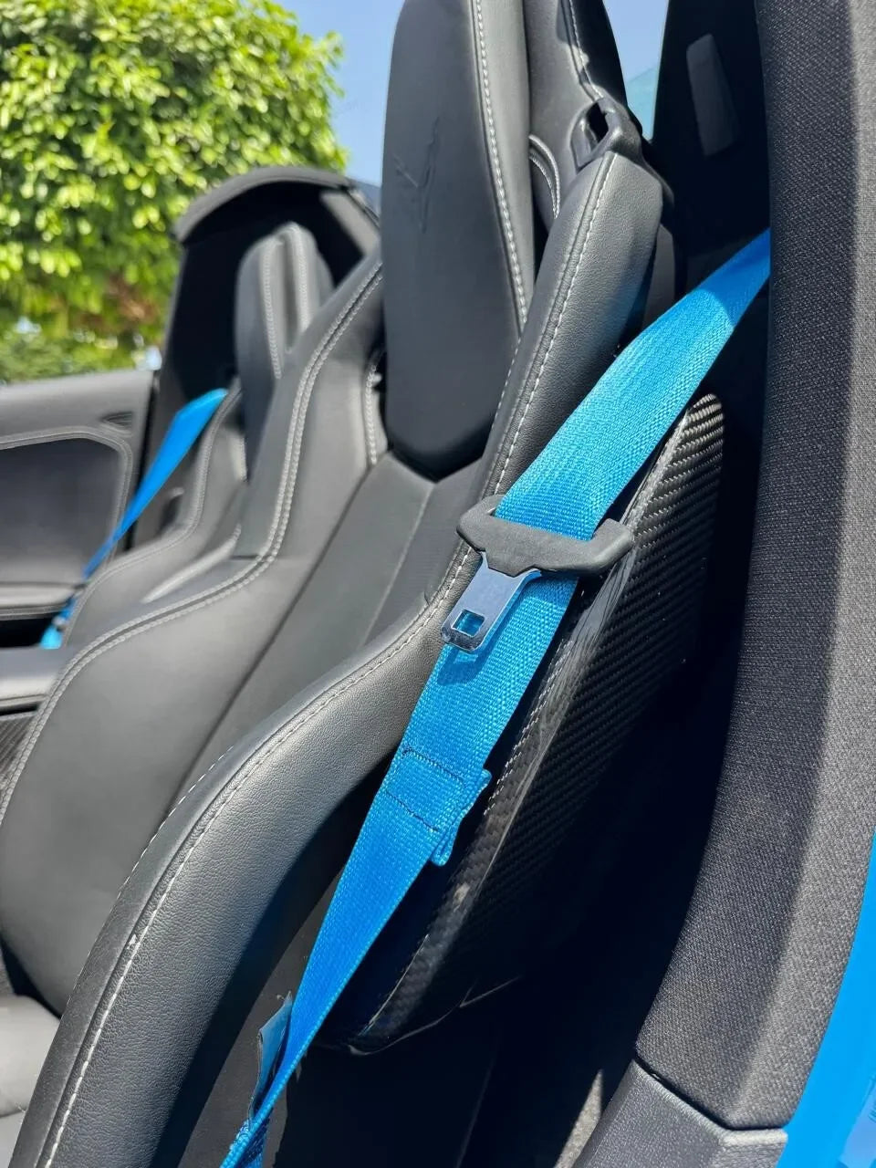 Real Carbon Fiber Interior Seat Side Panel Trim for Corvette C8 (2020–2027 Stingray, Z51, Z06)
