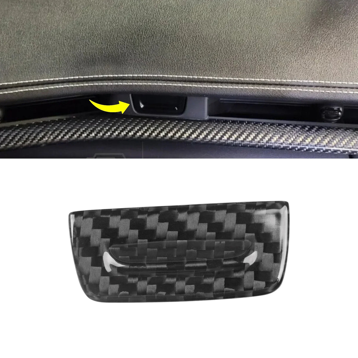 C8 Corvette Glove Box Switch Cover – Real Dry Carbon Fiber (Stingray / Z06 / E-Ray / ZR1, 2020-2027)