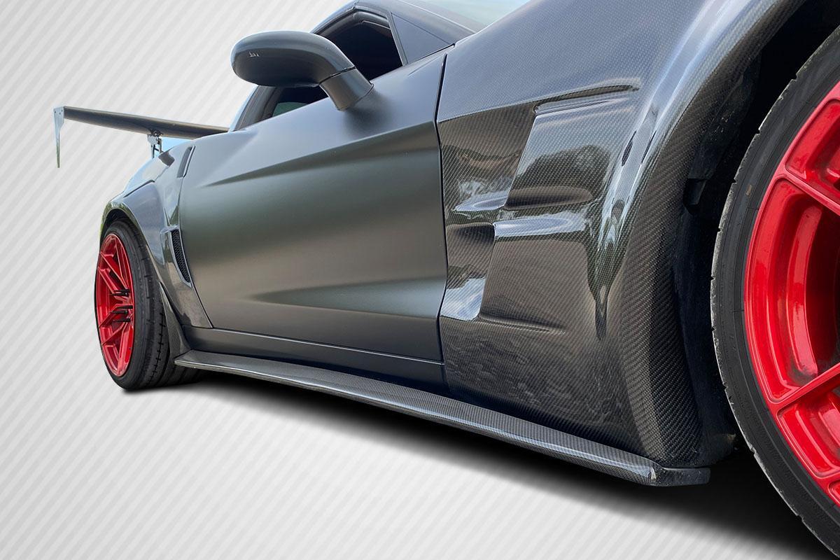 2005-2013 Chevrolet Corvette Carbon Creations GT500 Carbon Fiber Side Skirts