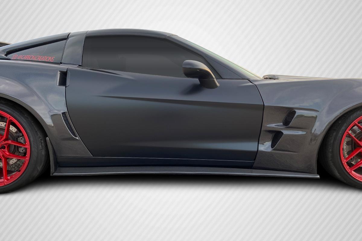 2005-2013 Chevrolet Corvette Carbon Creations GT500 Carbon Fiber Side Skirts