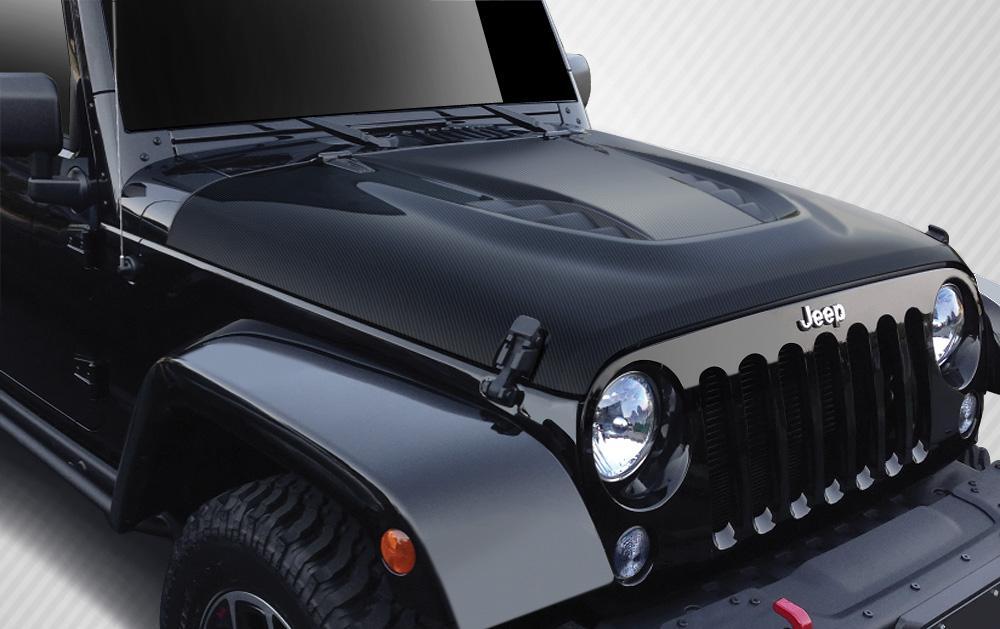 2007-2018 Jeep Wrangler Carbon Creations Power Dome Carbon Fiber Hood