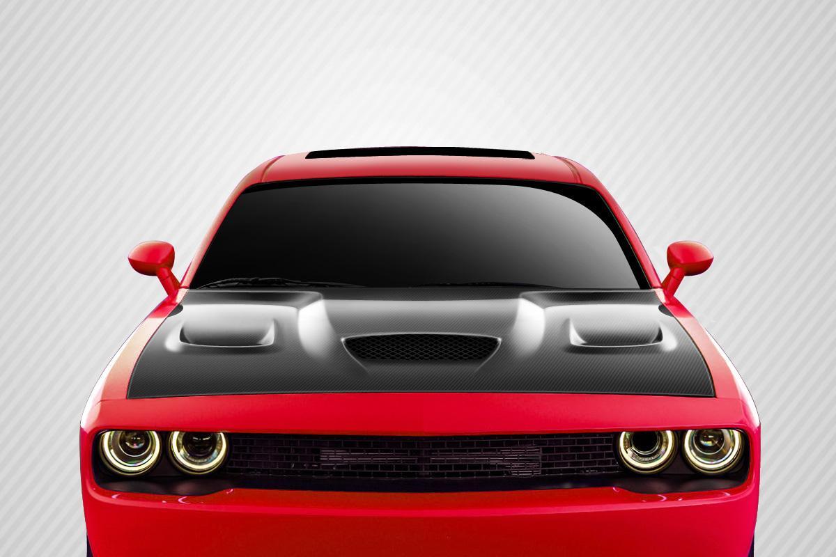 2008-2023 Dodge Challenger Carbon Creations Hellcat Carbon Fiber Hood