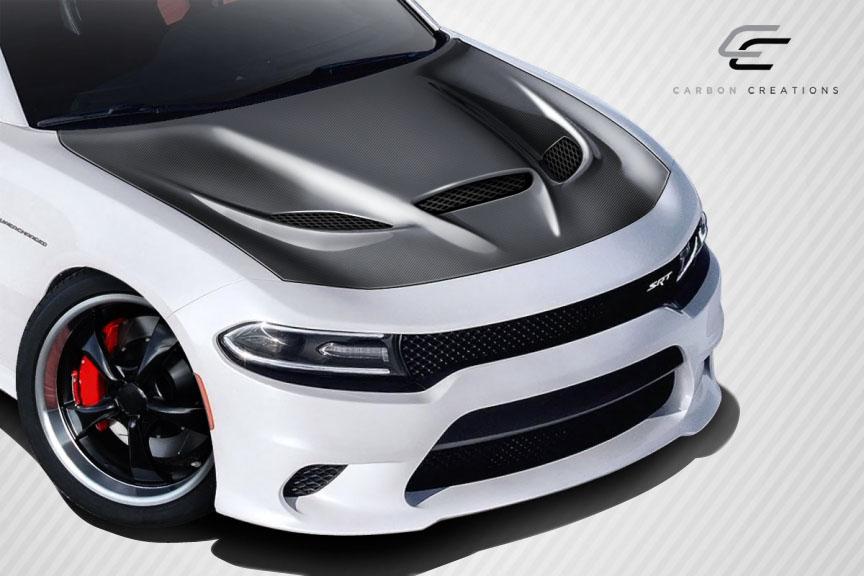2015-2023 Dodge Charger Carbon Creations Hellcat Carbon Fiber Hood