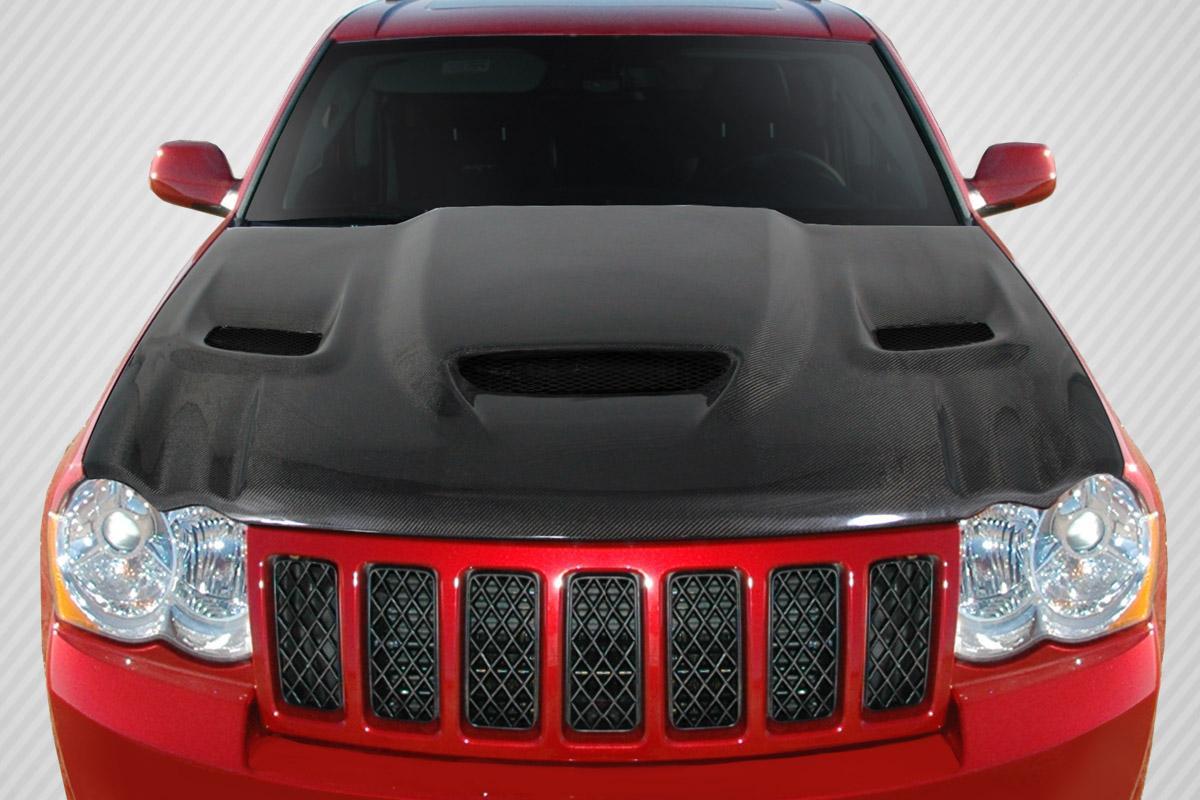 2005-2010 Jeep Grand Cherokee Carbon Creations Hellcat Look Carbon Fiber Hood