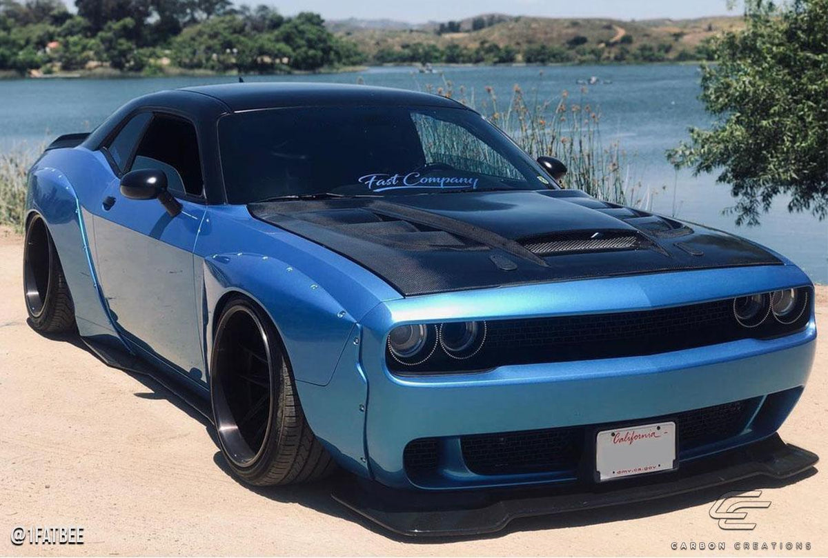 2008-2023 Dodge Challenger Carbon Creations Viper Look Carbon Fiber Hood