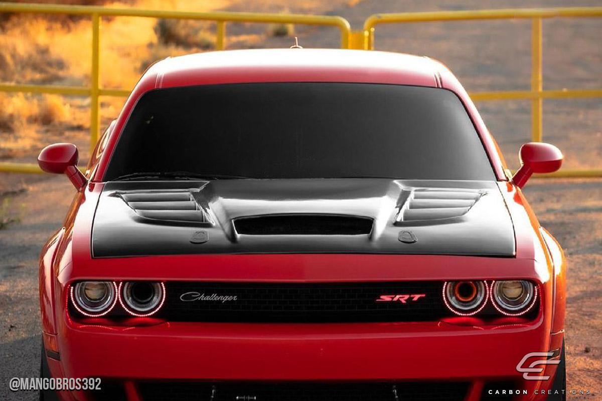 2008-2023 Dodge Challenger Carbon Creations Viper Look Carbon Fiber Hood
