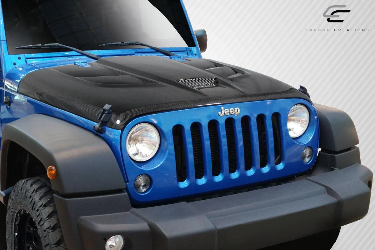 2007-2018 Jeep Wrangler Carbon Creations Viper Look Carbon Fiber Hood