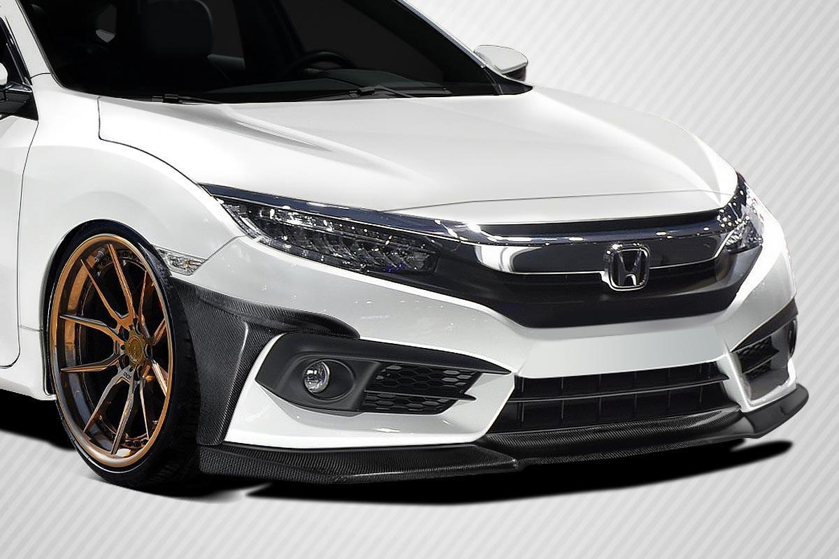 2016-2018 Honda Civic Carbon Creations Yoka Carbon Fiber Front Lip