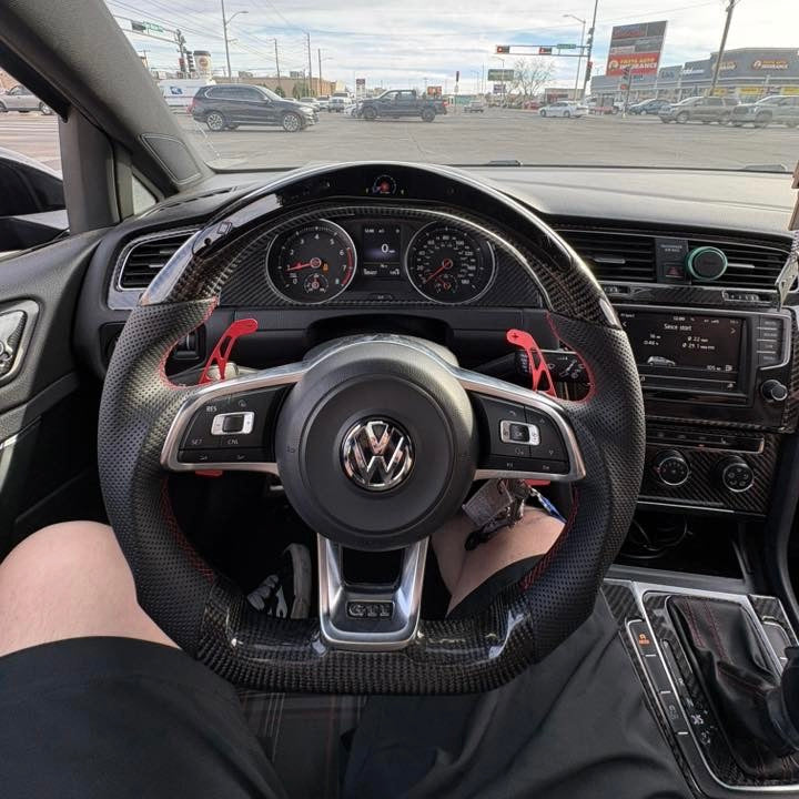 2015-2021 Volkswagen/VW Golf MK7 GTI/R/Jetta GLI Carbon Fiber Steering Wheel