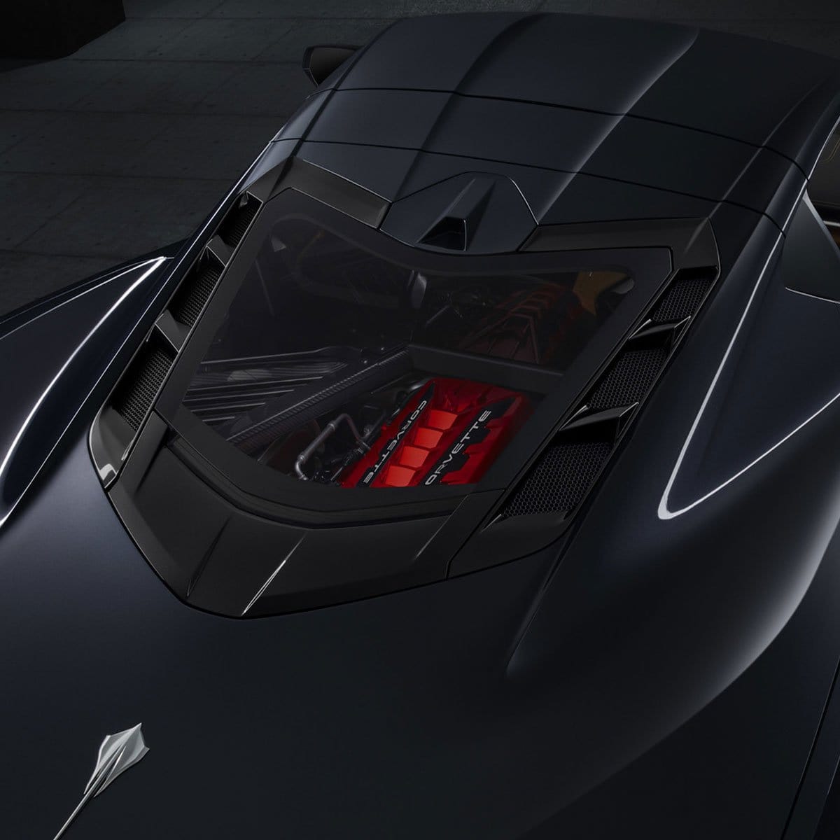 C8 LT2 Edge Red Engine Cover