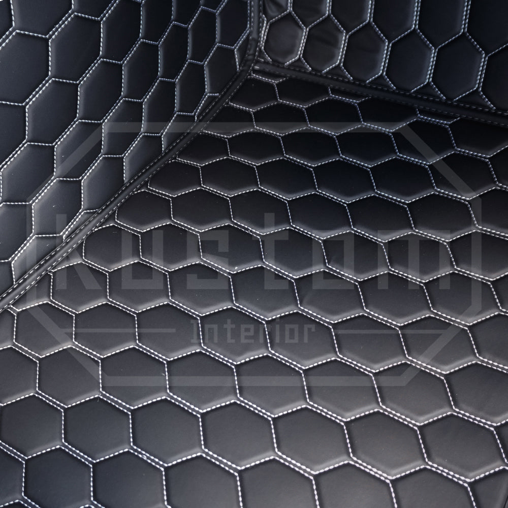 2015-23 Dodge Challenger Honeycomb Leather Floor Mat