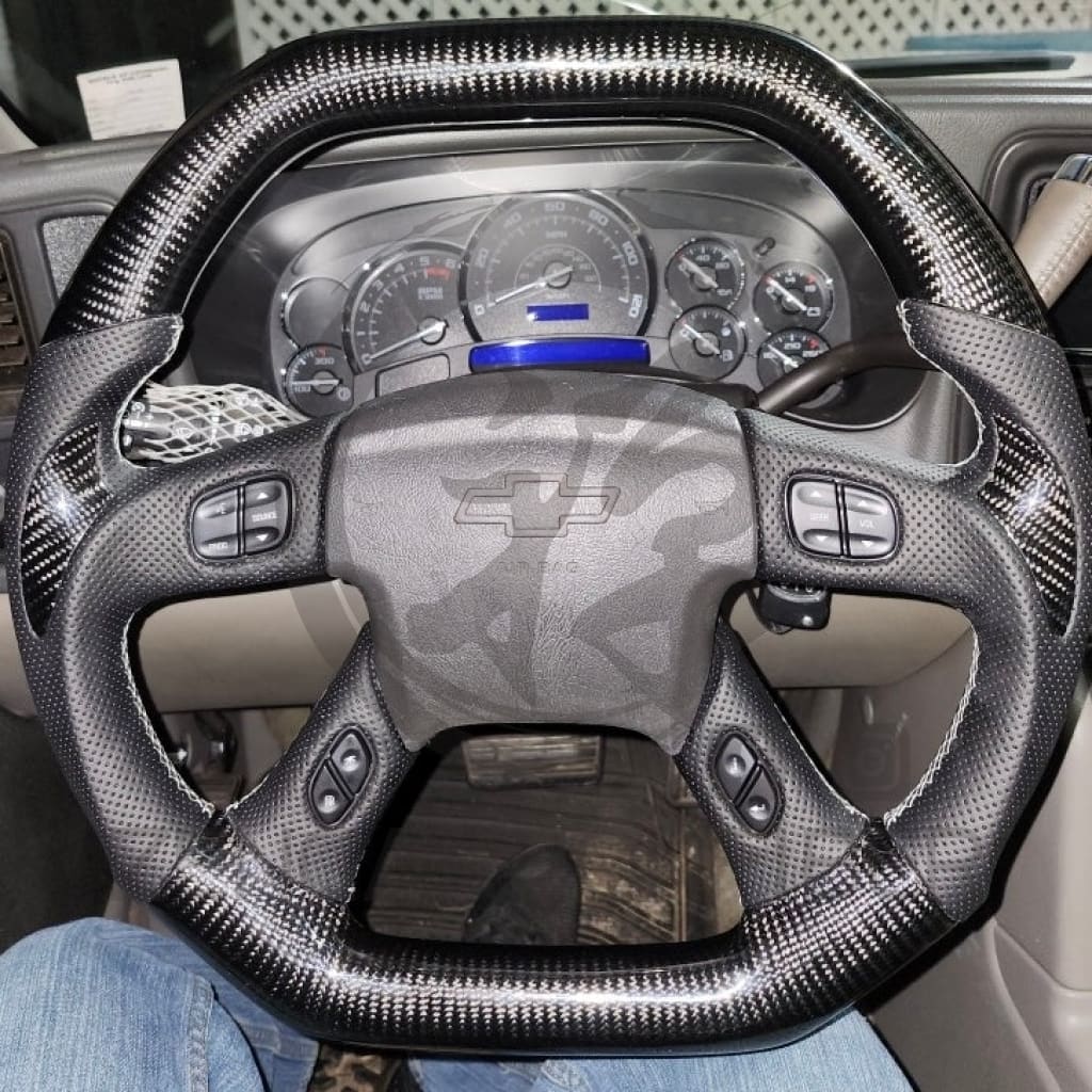 2003-2006 Chevrolet Silverado/TRAILBLAZER/Tahoe, GMC YUKON/SIERRA Cadillac Escalade Carbon Fiber Steering Wheel
