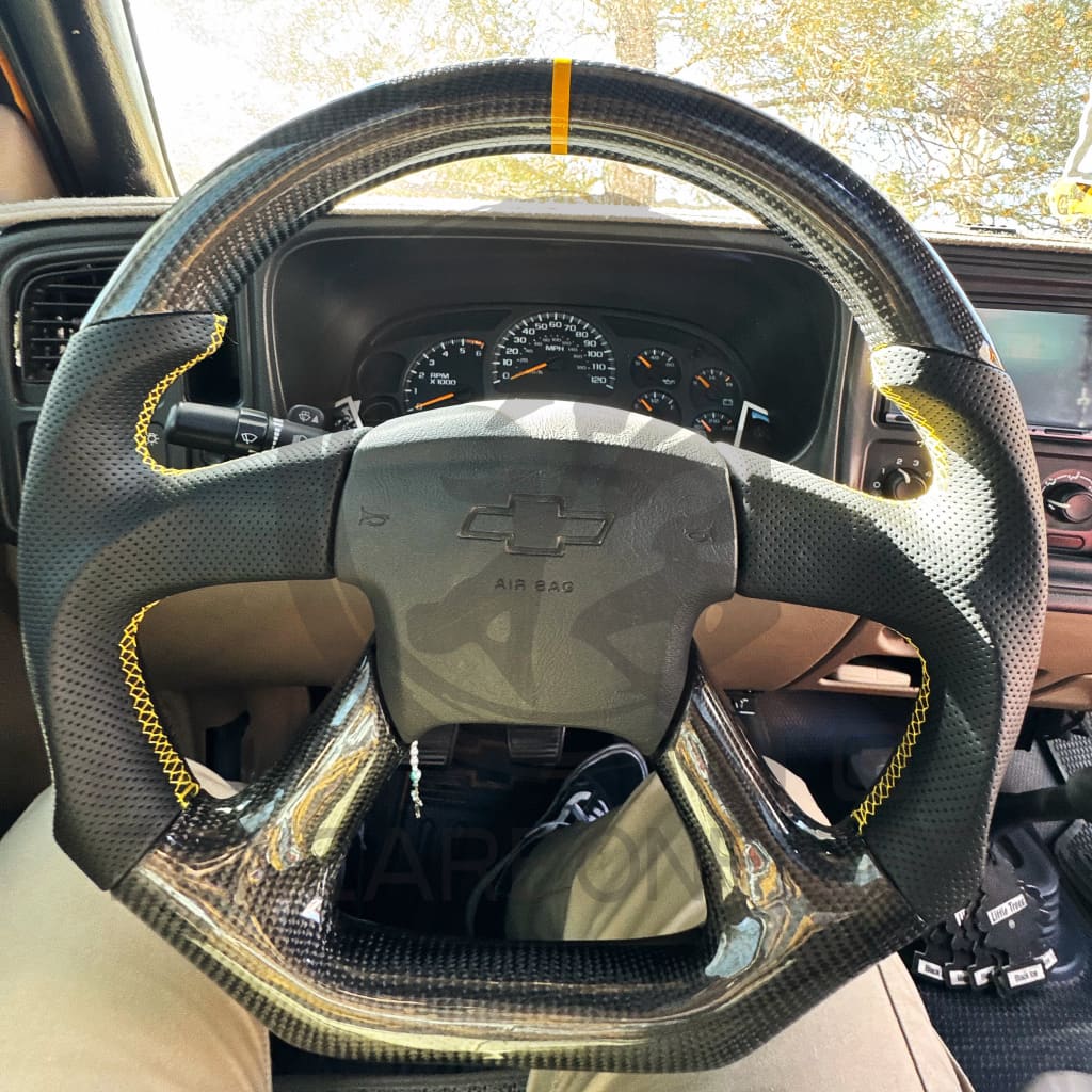 2003-2006 Chevrolet Silverado/TRAILBLAZER/Tahoe, GMC YUKON/SIERRA Cadillac Escalade Carbon Fiber Steering Wheel