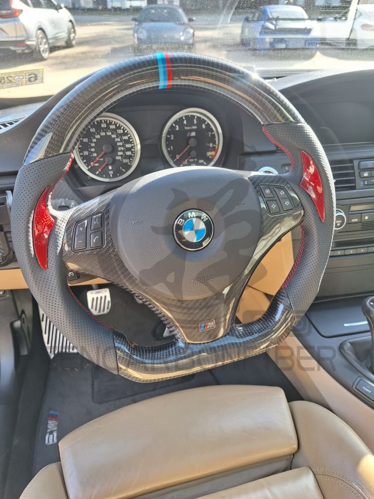 2006-2011 BMW E9X/E8X Sport Carbon Fiber Steering Wheel