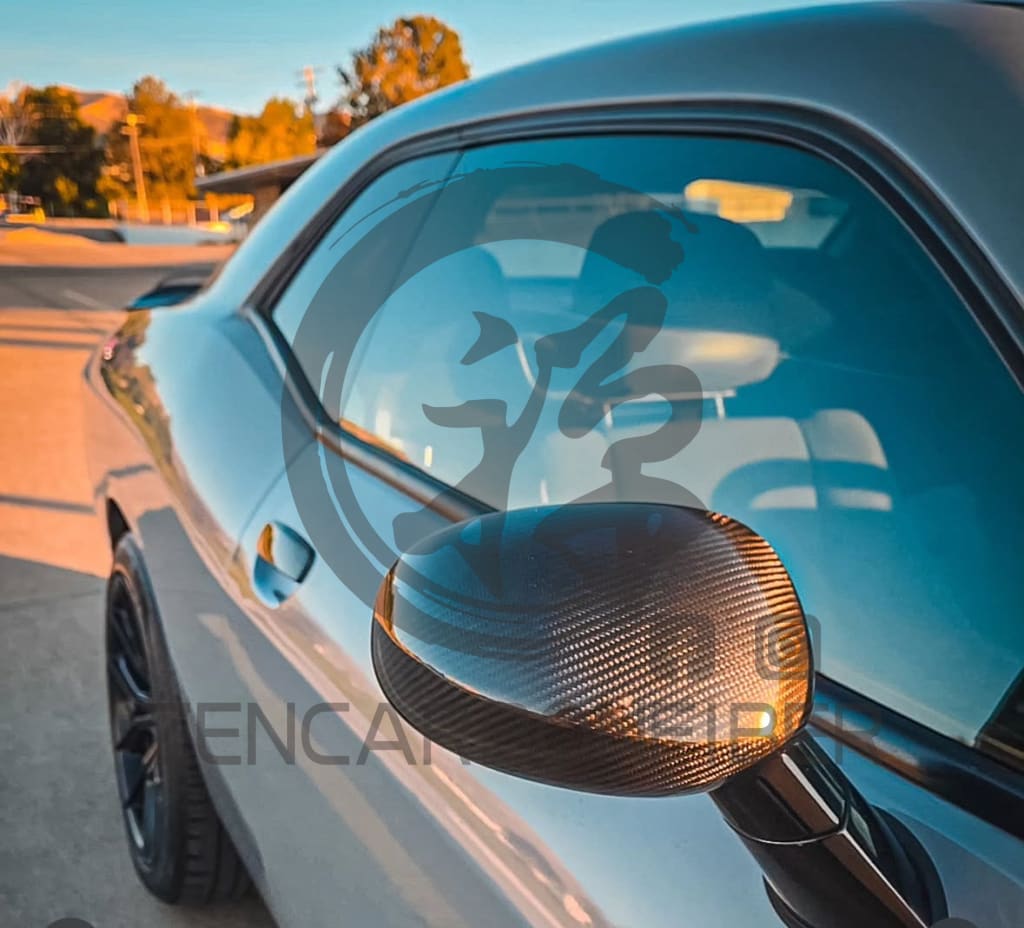 2008+ Dodge Challenger Carbon Fiber Mirror Covers