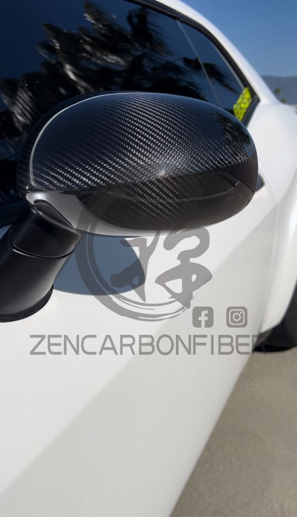 2008+ Dodge Challenger Carbon Fiber Mirror Covers