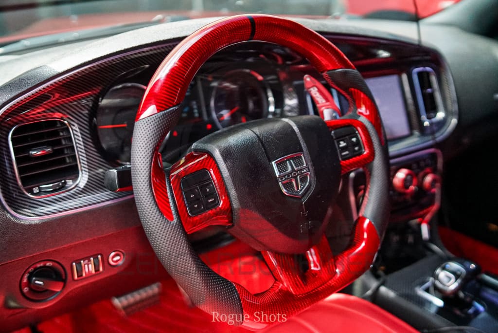 2011-2014 Dodge Charger/Challenger/Durango Carbon Fiber Steering Wheel (non-SRT8)